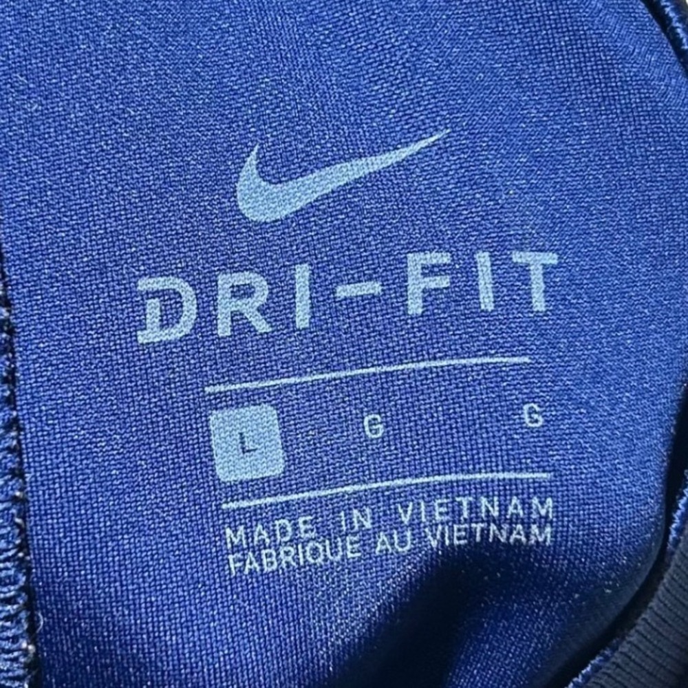 Nike Dri-FIT Blade Collar Golf Polo Shirt Blue Mens Large - Picture 9 of 9